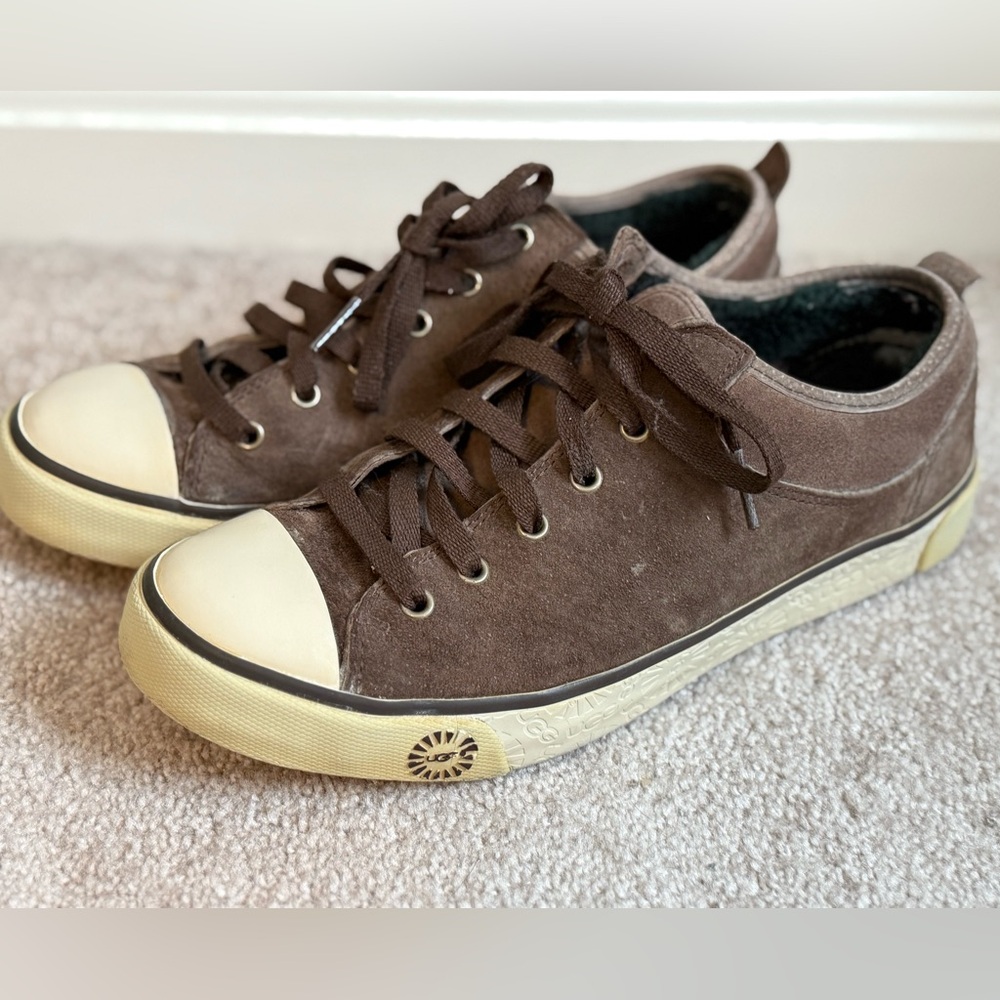 UGG Evera Suede Wool Lined Women's Sneaker Chocolate Brown - Size 8